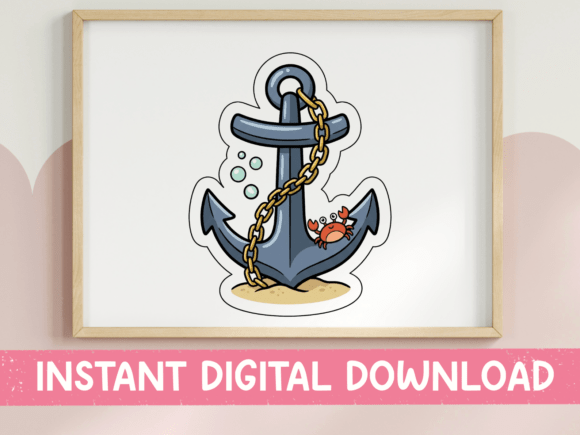 Anchor and Crab Sticker Design Review