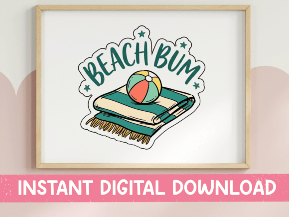 Beach Bum Towel and Ball Sticker Review