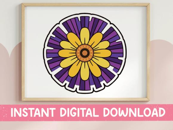 Bold Retro Mandala Flower Sticker Review