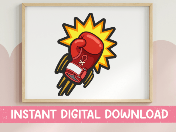 Boxing Glove Sticker Gym Design Embroidery Review