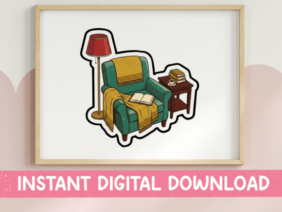 Cozy Reading Nook Armchair Sticker Review