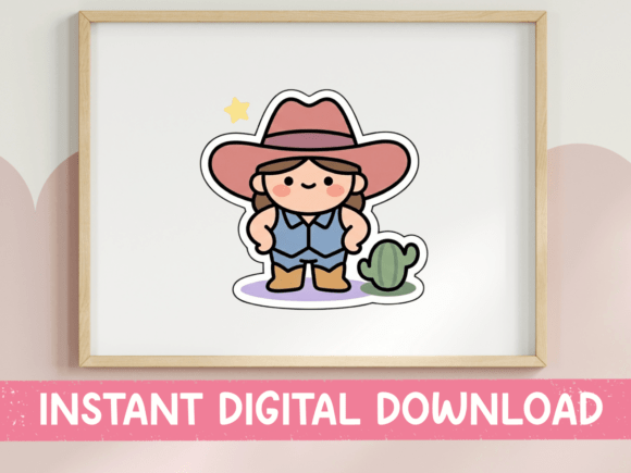 Cute Kawaii Cowgirl Sticker Design: A Designer’s Embroidery Review