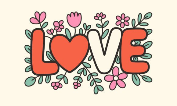 Cute Love Doodle SVG Valentine s Day