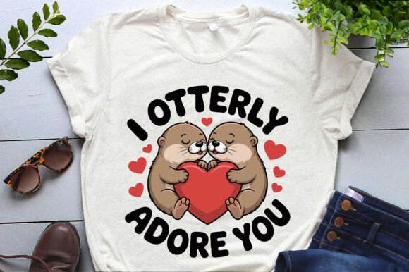 Cute Otter Valentine s Day Png Svg Eps