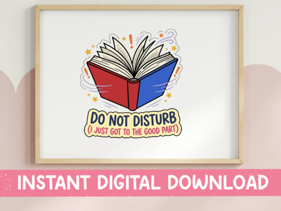 Do Not Disturb Reading Bookworm Sticker