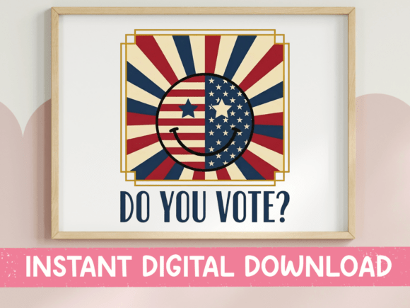 Do You Vote Starburst Smiley Flag SVG Review