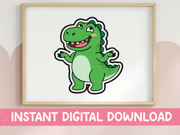 Happy Dancing T-Rex Kawaii Sticker Review