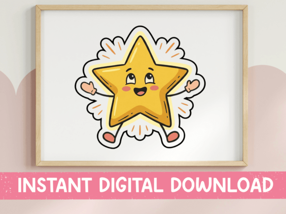 Happy Star Character Kawaii Sticker Embroidery Review