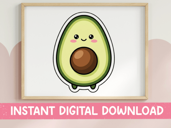 Kawaii Avocado Sticker Design: A Designer’s Review