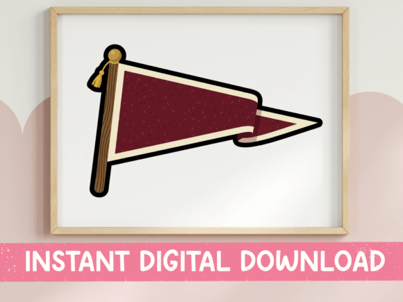 Maroon School Pennant Flag Sticker Review