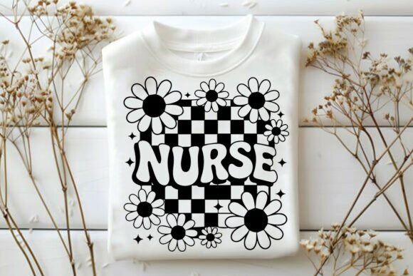 Nurse Checkered Daisy SVG Retro Groovy Review