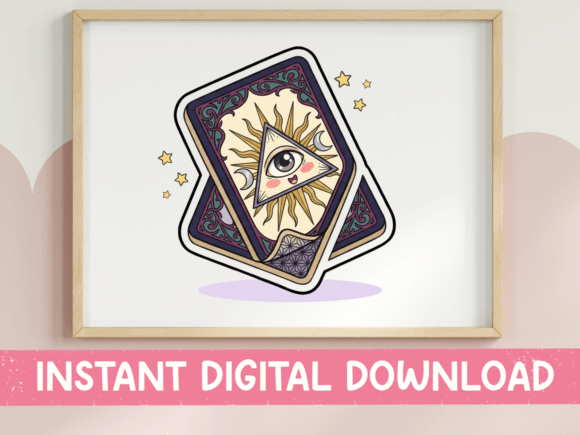 Tarot Card Sun Eye Sticker Design Review