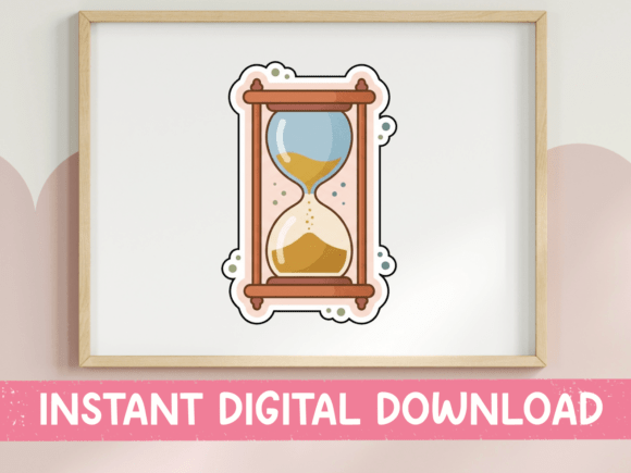 Vintage Hourglass Sticker Design Review